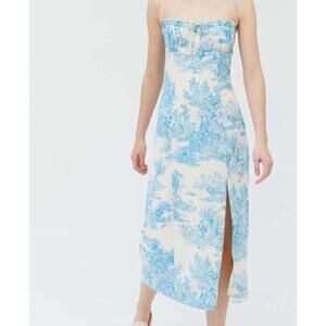 Urban Outfitters April Tie Back Midi Dress Size S